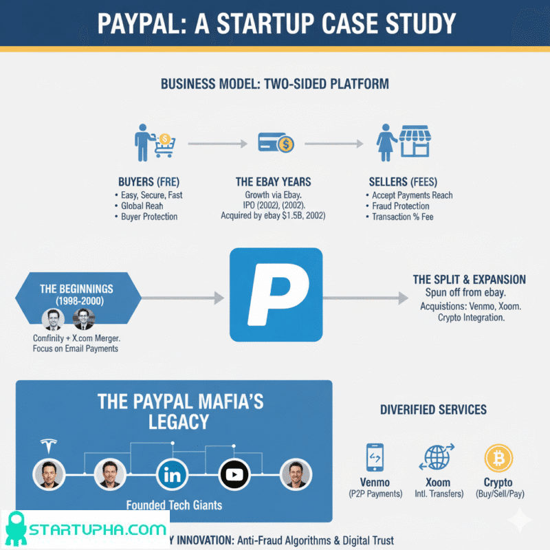 مطالعه موردی جامع استارتاپ پیپال (PayPal)